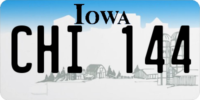 IA license plate CHI144
