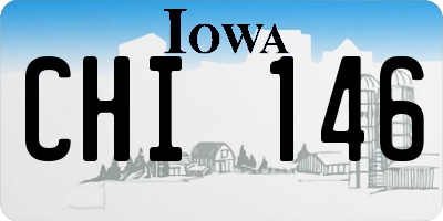 IA license plate CHI146