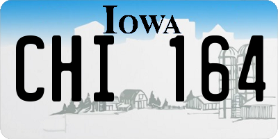 IA license plate CHI164