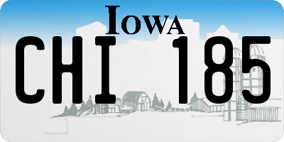 IA license plate CHI185