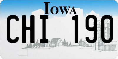 IA license plate CHI190