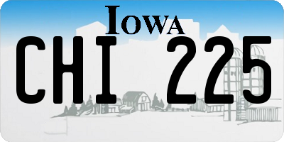 IA license plate CHI225