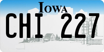 IA license plate CHI227