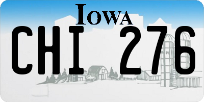 IA license plate CHI276