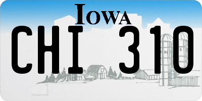 IA license plate CHI310
