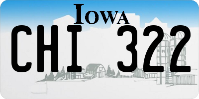 IA license plate CHI322