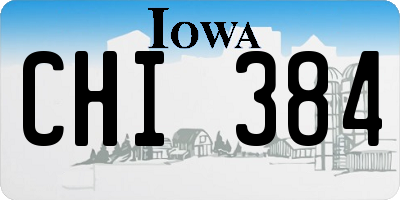 IA license plate CHI384