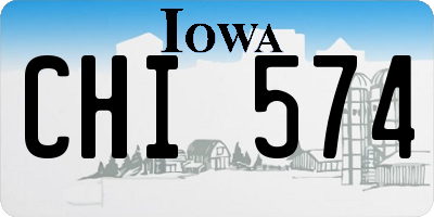 IA license plate CHI574