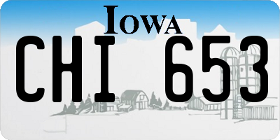 IA license plate CHI653
