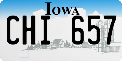 IA license plate CHI657