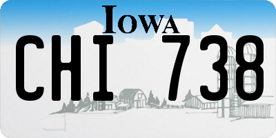 IA license plate CHI738