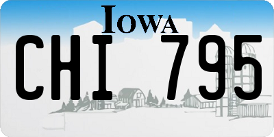 IA license plate CHI795