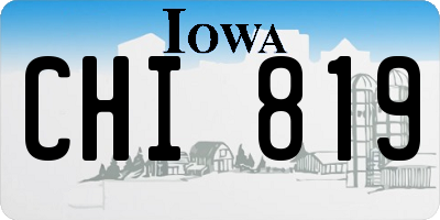 IA license plate CHI819
