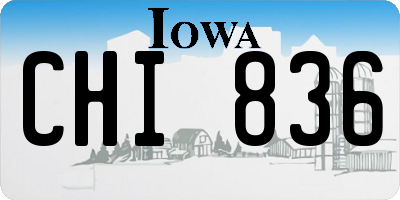 IA license plate CHI836