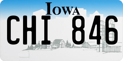 IA license plate CHI846