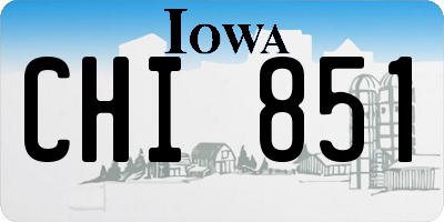 IA license plate CHI851