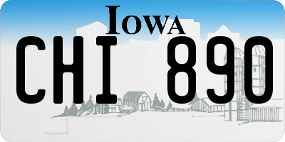 IA license plate CHI890
