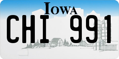 IA license plate CHI991