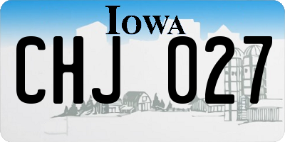 IA license plate CHJ027