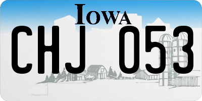 IA license plate CHJ053
