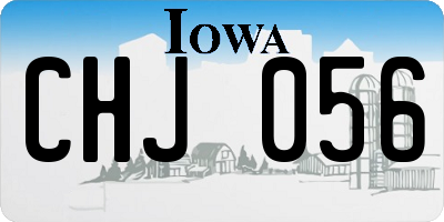 IA license plate CHJ056