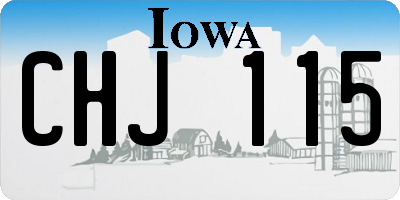 IA license plate CHJ115