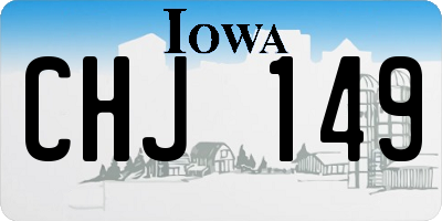 IA license plate CHJ149