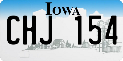 IA license plate CHJ154