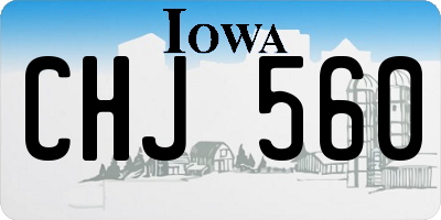 IA license plate CHJ560