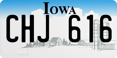 IA license plate CHJ616