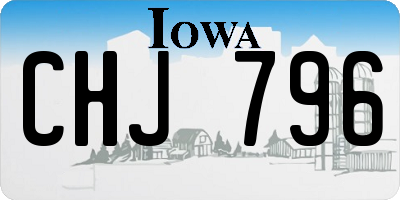 IA license plate CHJ796
