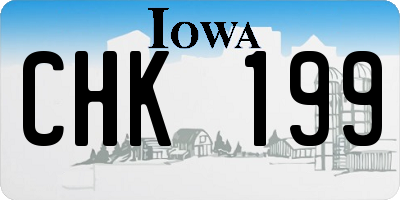 IA license plate CHK199