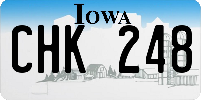 IA license plate CHK248