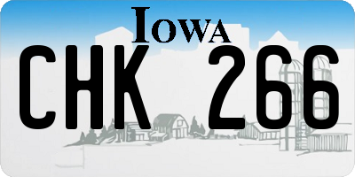 IA license plate CHK266