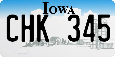 IA license plate CHK345