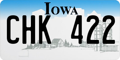 IA license plate CHK422