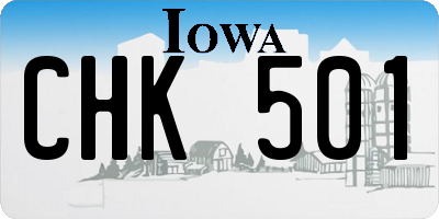 IA license plate CHK501