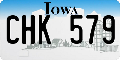 IA license plate CHK579