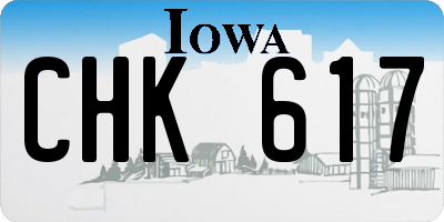 IA license plate CHK617