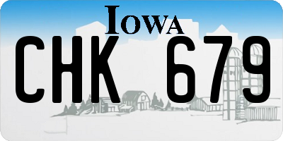 IA license plate CHK679