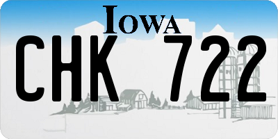 IA license plate CHK722