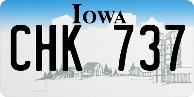 IA license plate CHK737