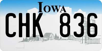 IA license plate CHK836