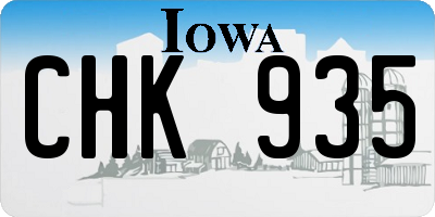 IA license plate CHK935