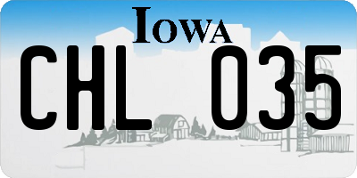 IA license plate CHL035