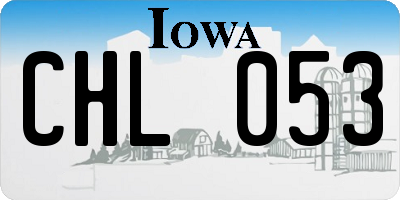 IA license plate CHL053