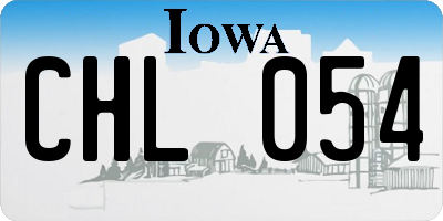 IA license plate CHL054