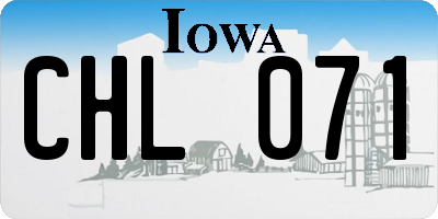 IA license plate CHL071