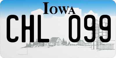 IA license plate CHL099
