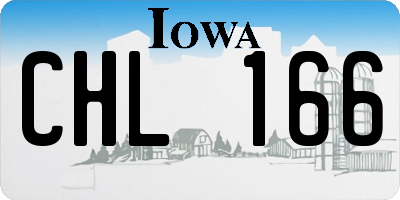 IA license plate CHL166
